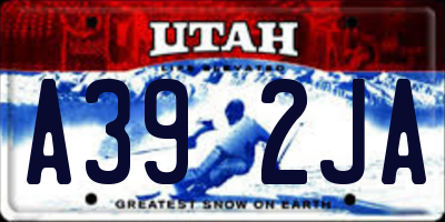 UT license plate A392JA