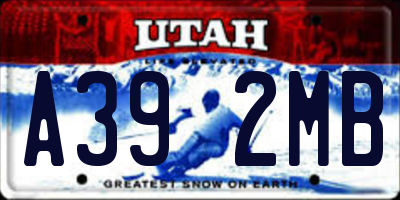 UT license plate A392MB