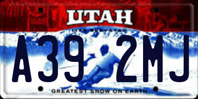 UT license plate A392MJ