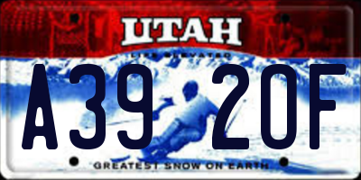 UT license plate A392OF