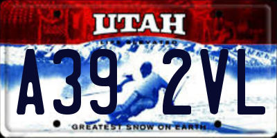 UT license plate A392VL