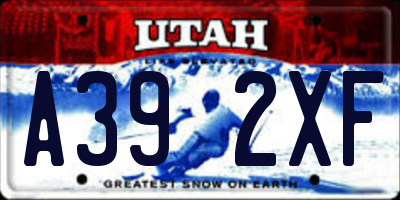 UT license plate A392XF