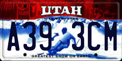UT license plate A393CM