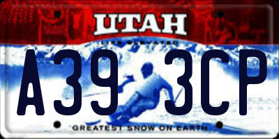 UT license plate A393CP