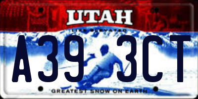 UT license plate A393CT