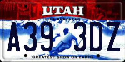 UT license plate A393DZ