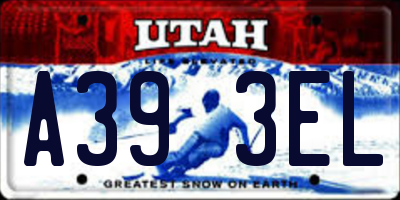 UT license plate A393EL