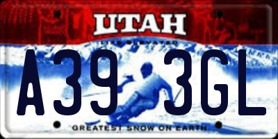 UT license plate A393GL