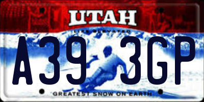 UT license plate A393GP