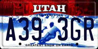 UT license plate A393GR