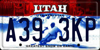 UT license plate A393KP