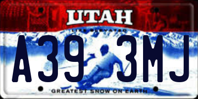 UT license plate A393MJ