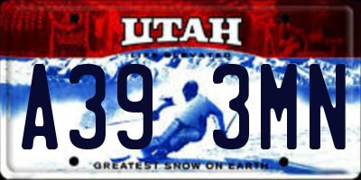 UT license plate A393MN