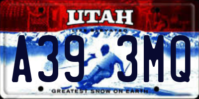 UT license plate A393MQ