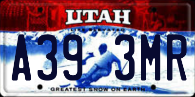 UT license plate A393MR