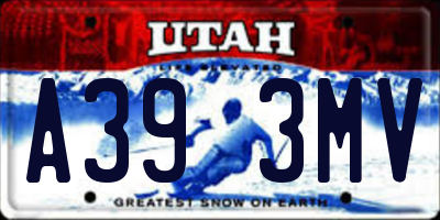 UT license plate A393MV