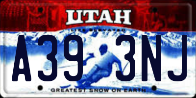 UT license plate A393NJ