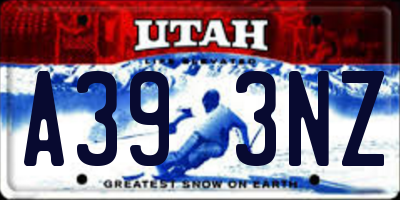 UT license plate A393NZ
