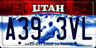 UT license plate A393VL