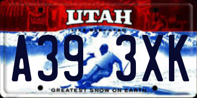 UT license plate A393XK
