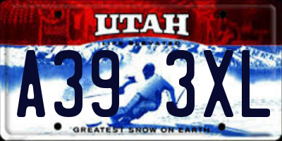 UT license plate A393XL