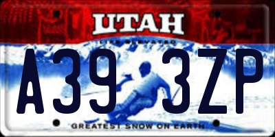 UT license plate A393ZP