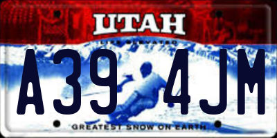 UT license plate A394JM