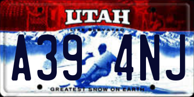 UT license plate A394NJ