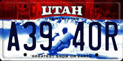UT license plate A394OR