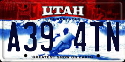 UT license plate A394TN