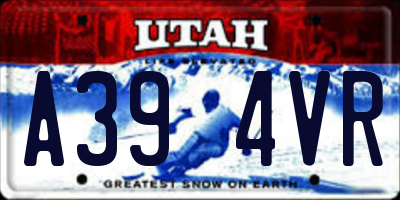 UT license plate A394VR