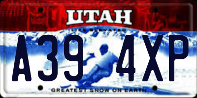 UT license plate A394XP
