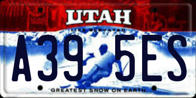 UT license plate A395ES