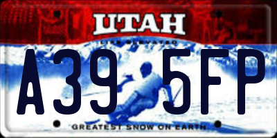 UT license plate A395FP