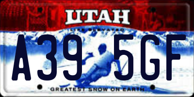 UT license plate A395GF