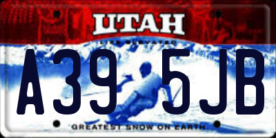 UT license plate A395JB