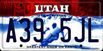 UT license plate A395JL