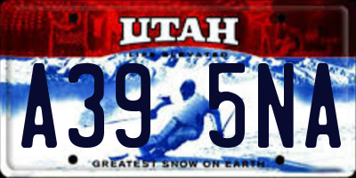 UT license plate A395NA