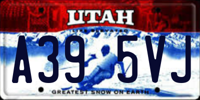 UT license plate A395VJ