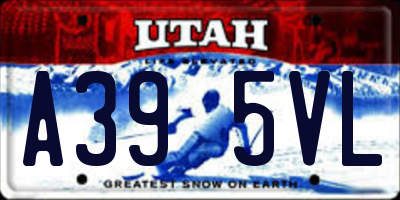 UT license plate A395VL