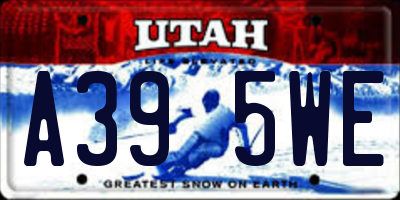 UT license plate A395WE