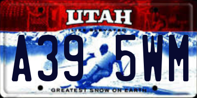 UT license plate A395WM