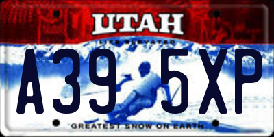 UT license plate A395XP