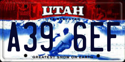 UT license plate A396EF