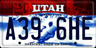 UT license plate A396HE