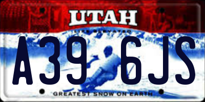 UT license plate A396JS