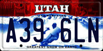 UT license plate A396LN