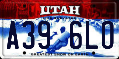 UT license plate A396LO