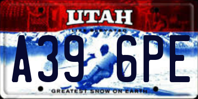 UT license plate A396PE