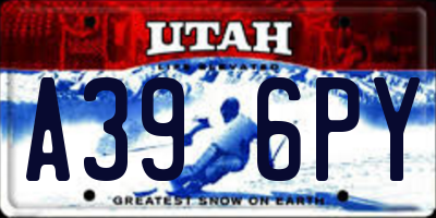UT license plate A396PY